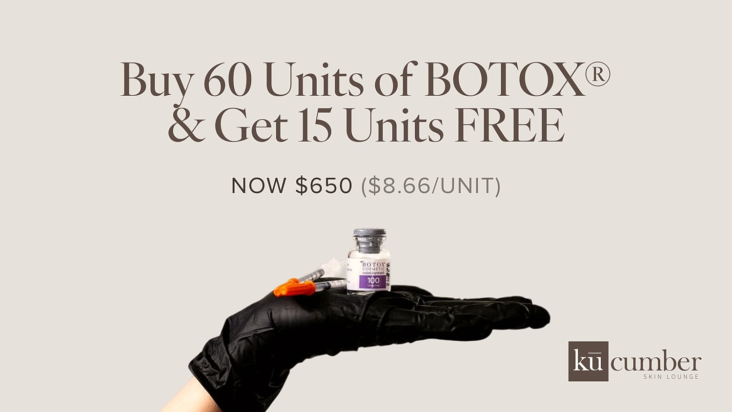 Botox promotion with free units offer.
