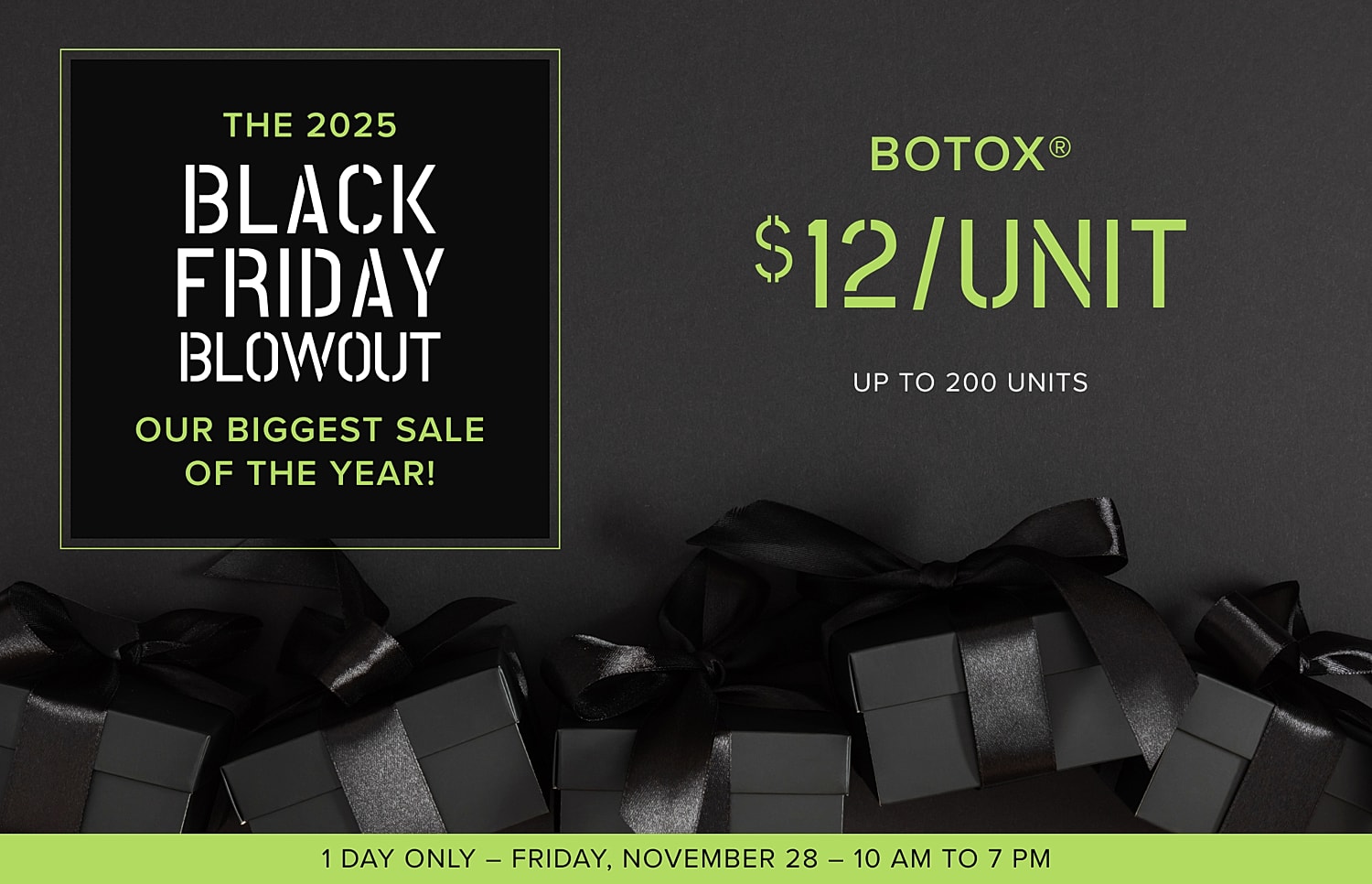 2025 Black Friday Botox sale advertisement image
