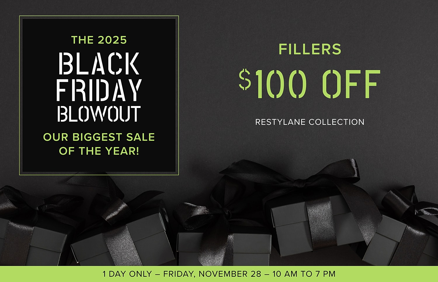 Black Friday sale on Restylane collection fillers.