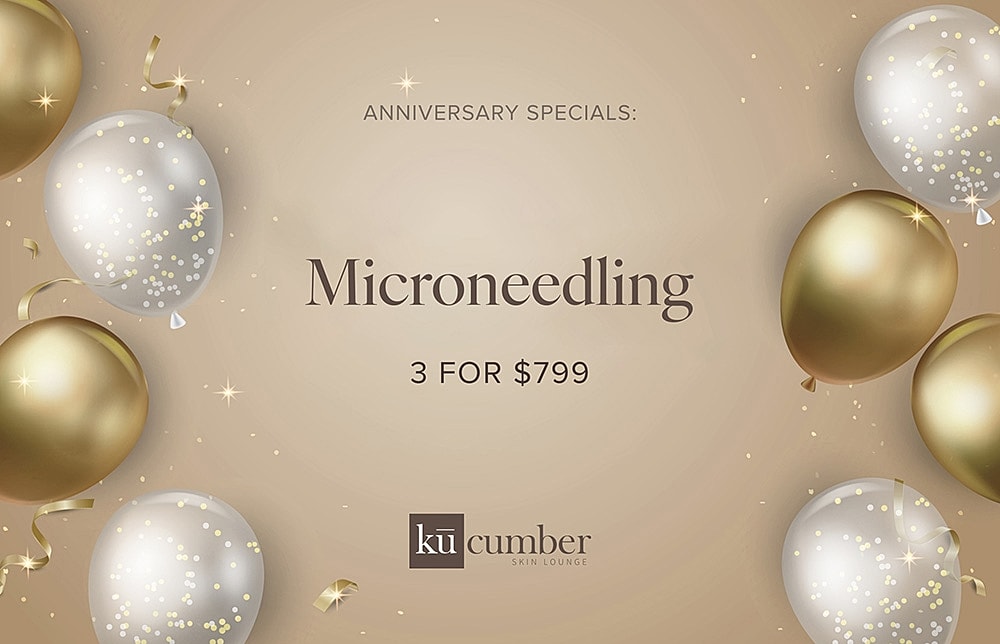 Anniversary special for microneedling, 3 for $799.