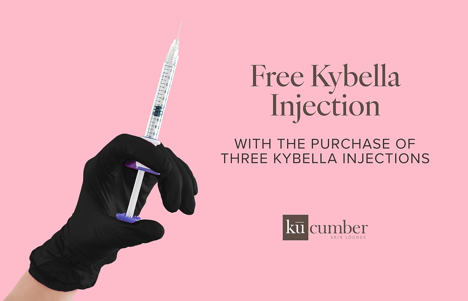Free Kybella injection promotion with purchase offer