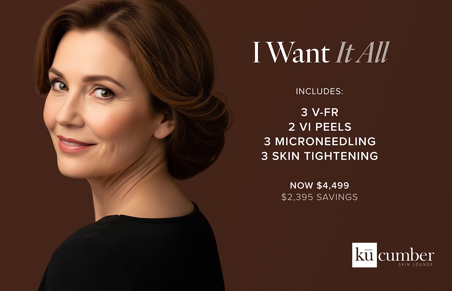 Promotional skincare package offering multiple treatments