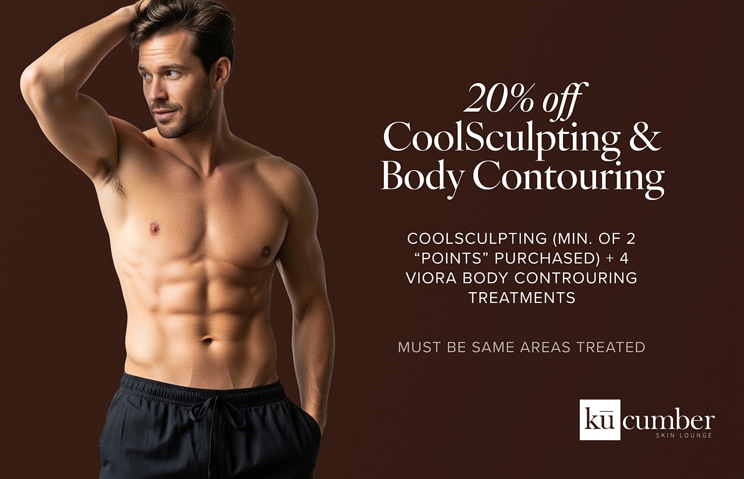 Promotional image for CoolSculpting and body contouring.